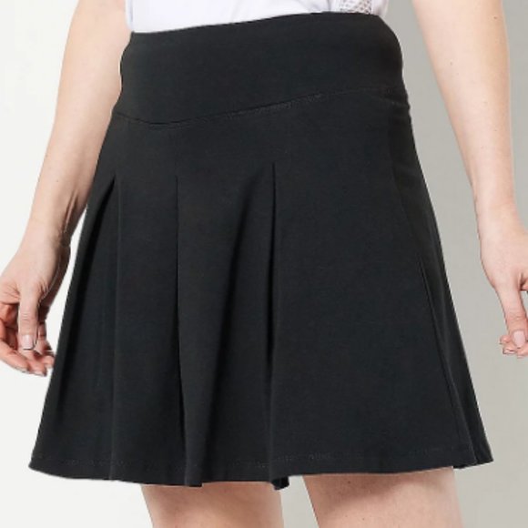 Women with Control Petite Cotton Jersey Pleated Skort  11763 - Picture 2 of 2